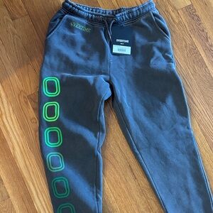 Overtime Kids Jogger Pants - Charcoal with Green Details